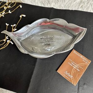 Reed & Barton The Arbor Collection Leaf Bread Accent Trinket Dish NEW